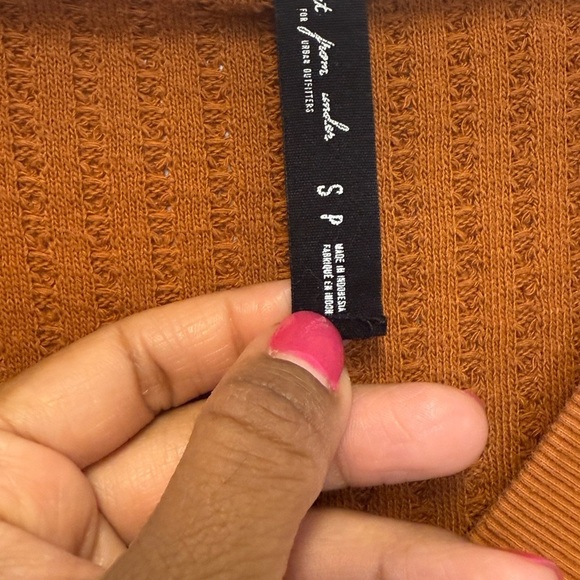 Urban Outfitters Out From Under Ty Waffle Knit Romper Terracotta Brown Small - Picture 9 of 14